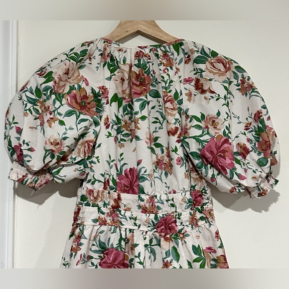 Anthropologie Somerset Maxi Dress Puff-Sleeve Floral Cottagecore Size XXS - Picture 5 of 10